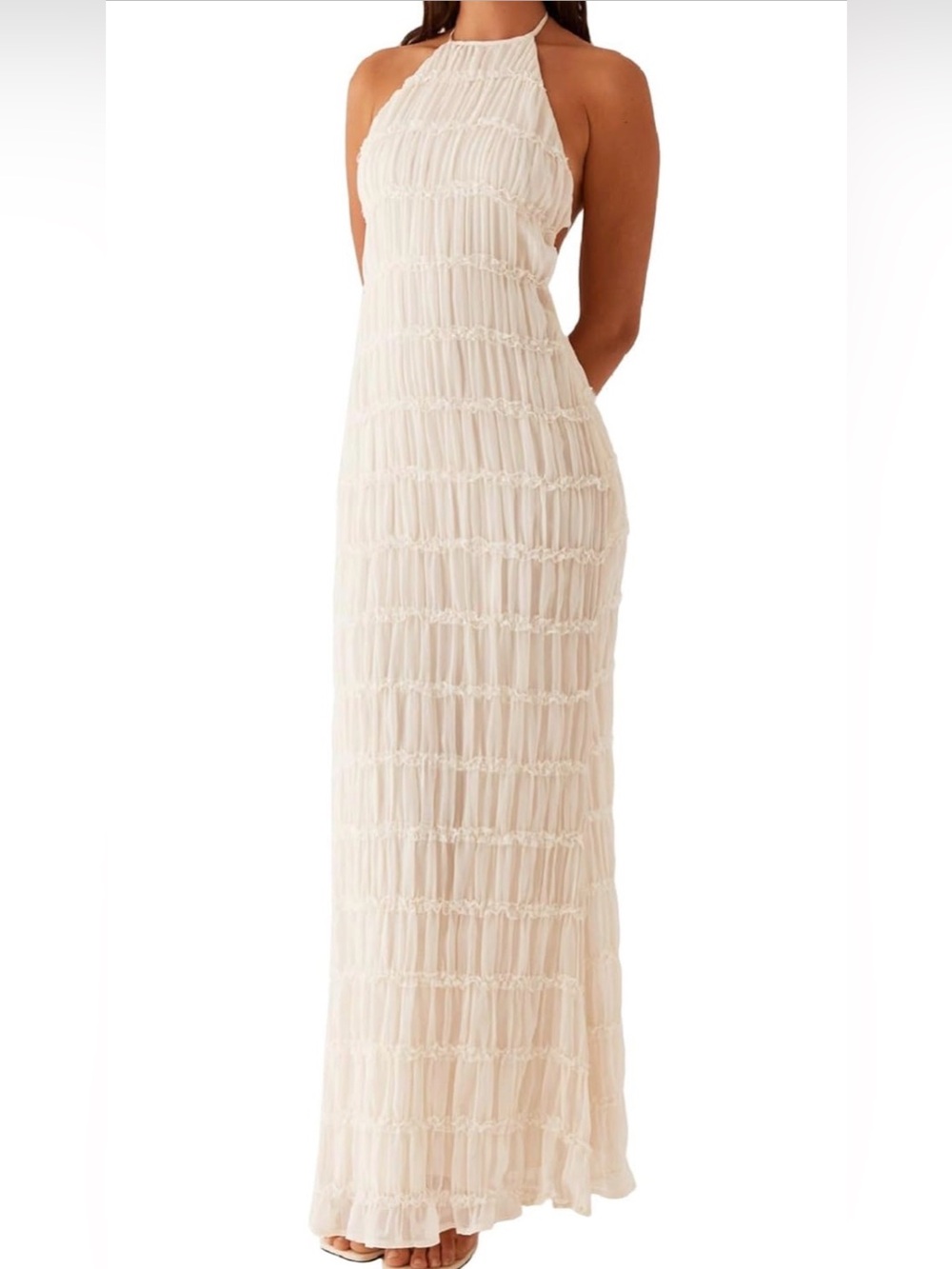 NWOT Peppermayo Aullie Maxi Dress Ivory Size S